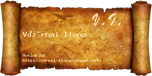 Várnai Ilona névjegykártya